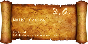 Weibl Orsika névjegykártya